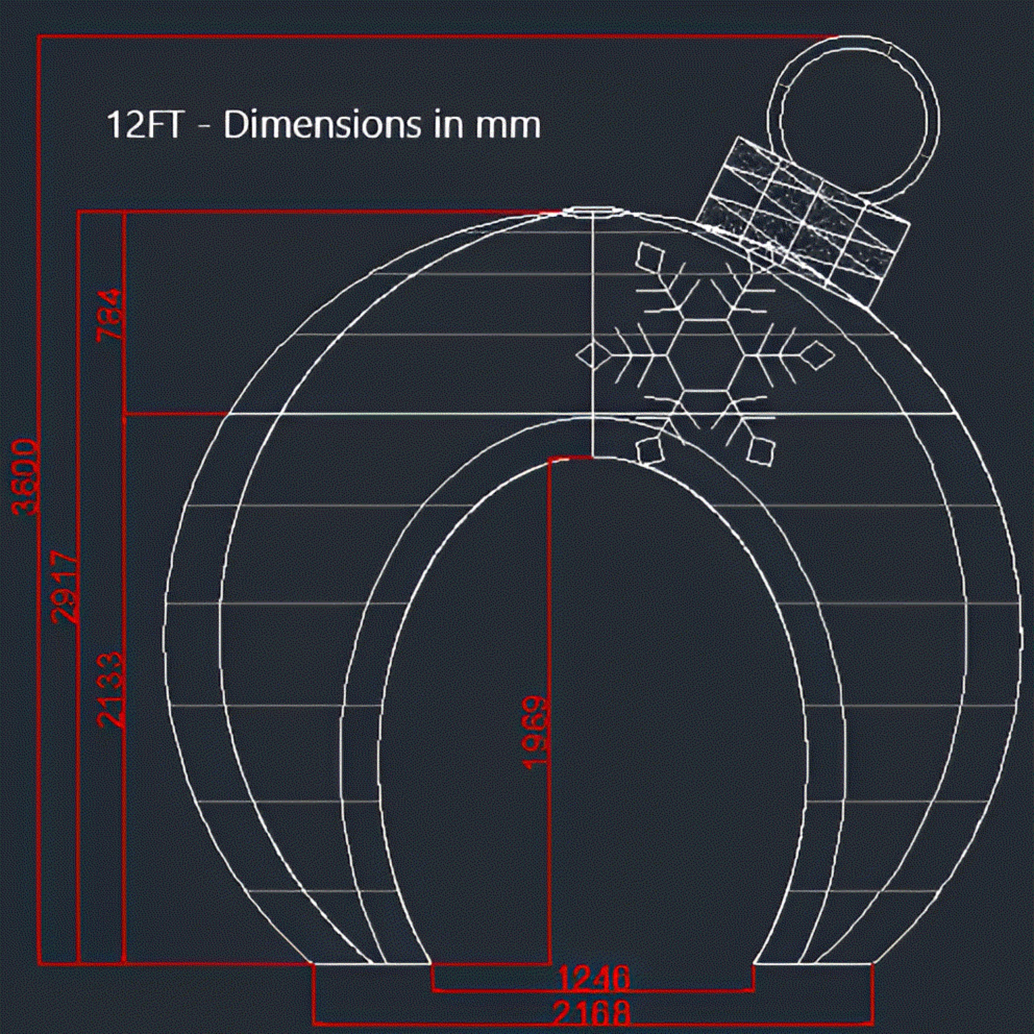 Giant Pre-Lit LED Walk-Through Ornament