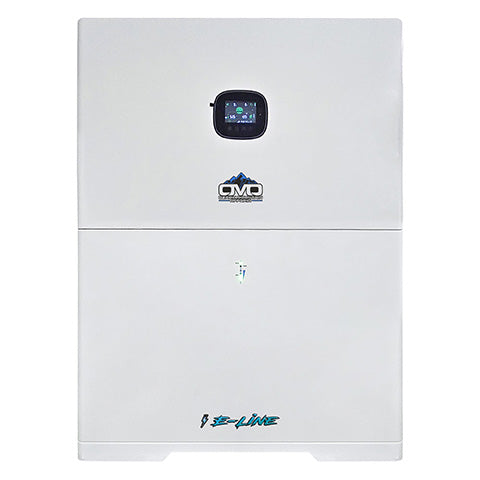2.2KW Complete Offgrid Solar Kit + 10K 120V/240V OMO E-Line Inverter + 10.24KW OMO E-Line Lithium Battery +2.2KW Solar with Roof Mounting Rails and Wiring