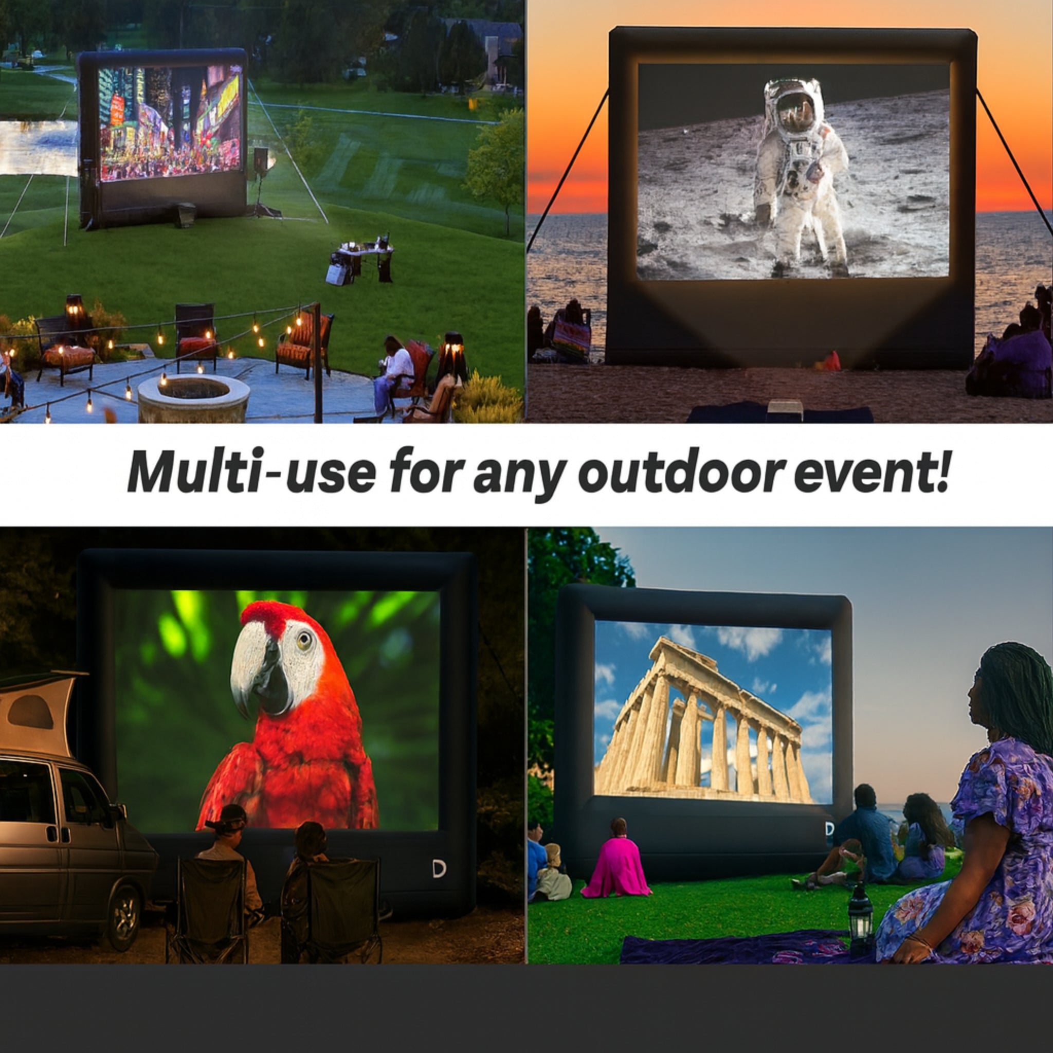 Elite Outdoor Movies 10' Nano Outdoor Cinema System
