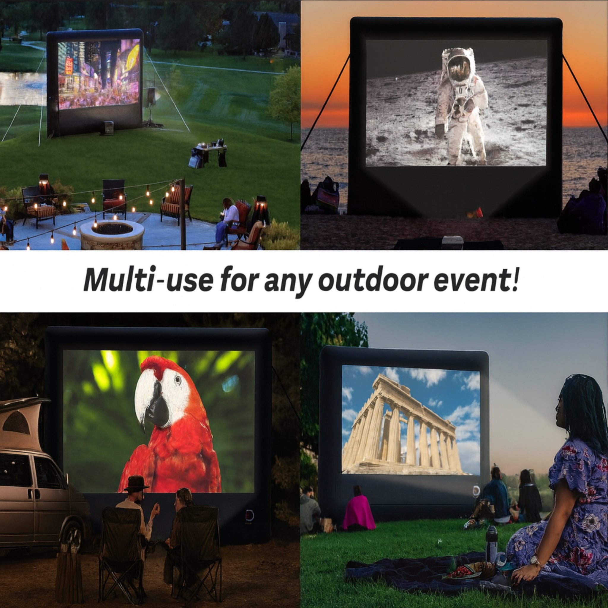 Elite Outdoor Movies 17' Nano Outdoor Cinema System
