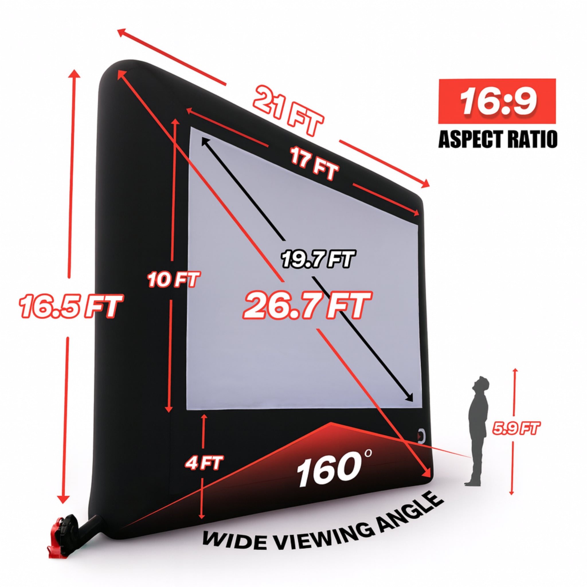 Elite Outdoor Movies 17' Home Outdoor Cinema System