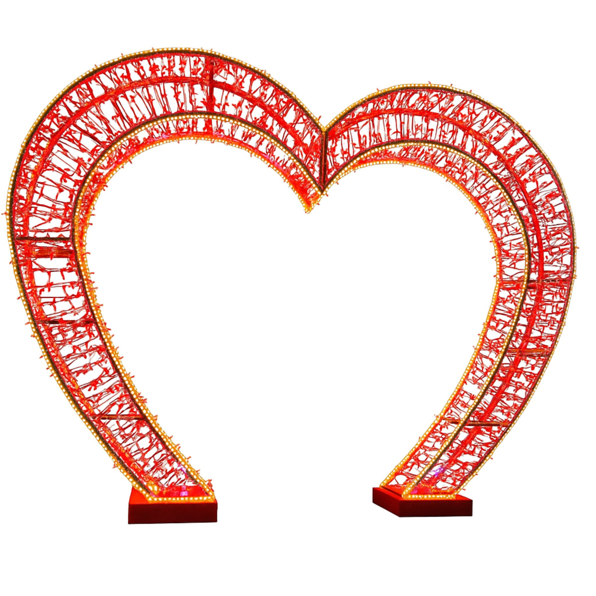Giant Pre-Lit LED Arch Walk-Through Heart