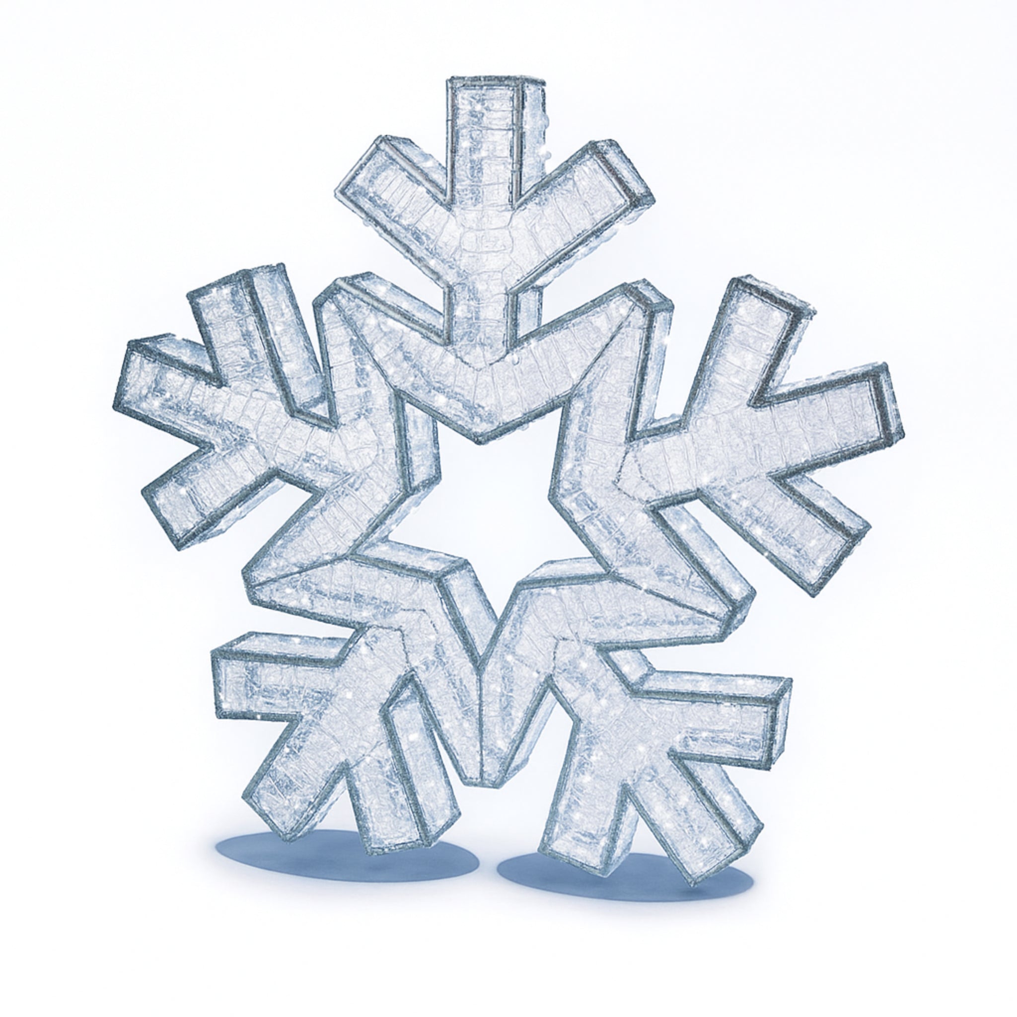 Giant Pre-Lit LED Snowflake - Cool White