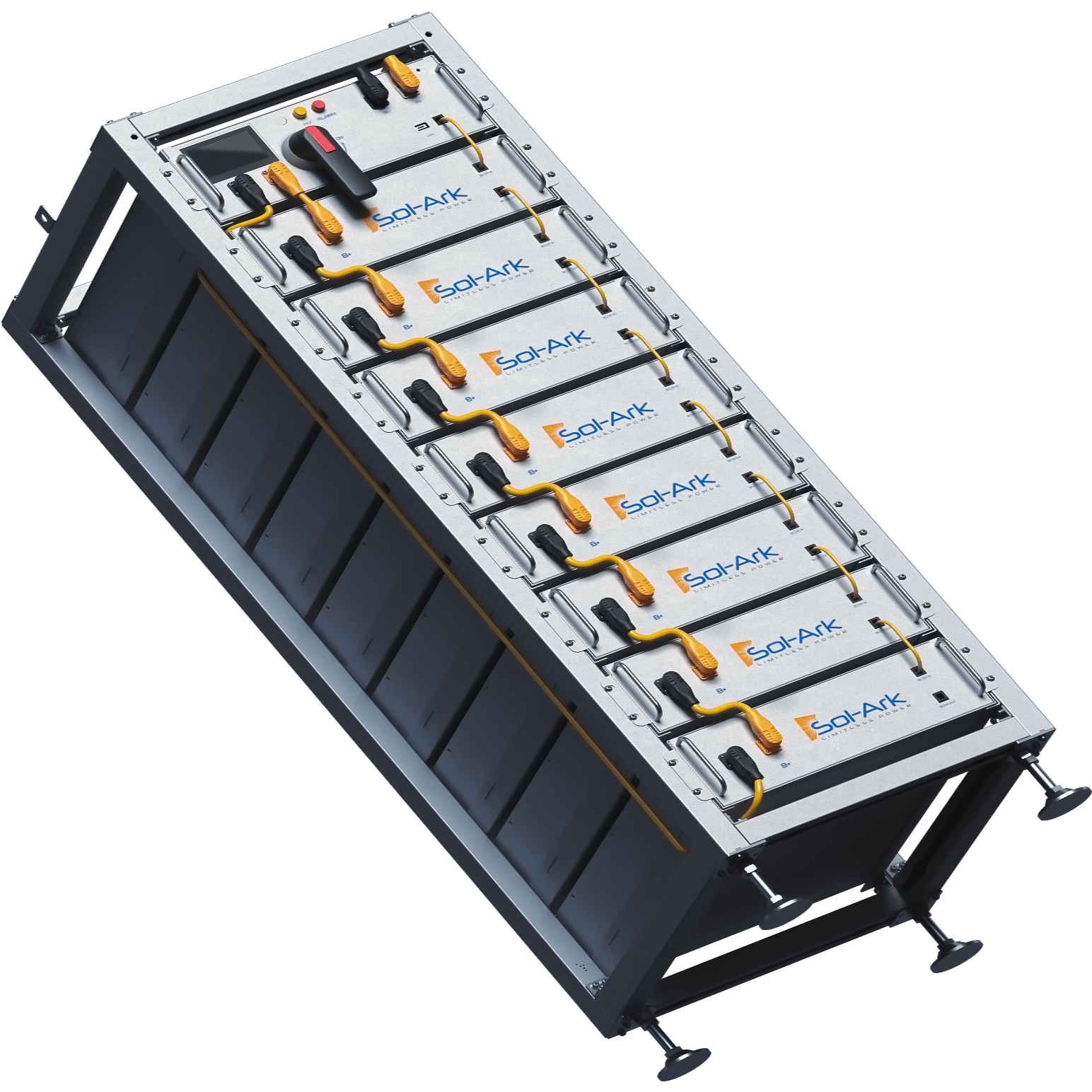 Commercial 120KW Solar Array - 3 Phase 208V Solar Kit + 4x 30K 208V Sol-Ark Inverter + 4x 40KW Sol-Ark INDOOR Lithium Battery +118.8KW Solar with Ground Mount and Wiring