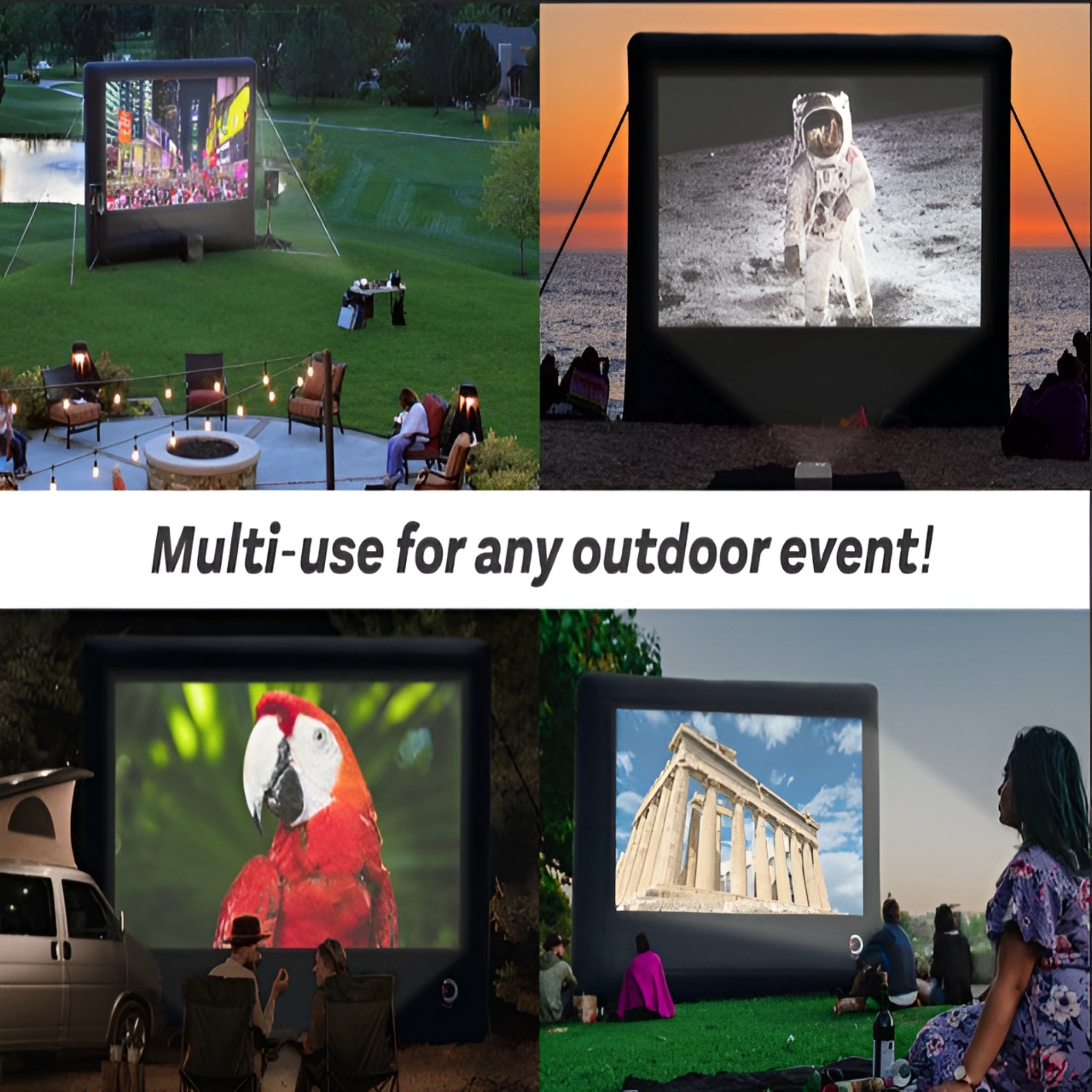 Elite Outdoor Movies Home 13' Inflatable Screen