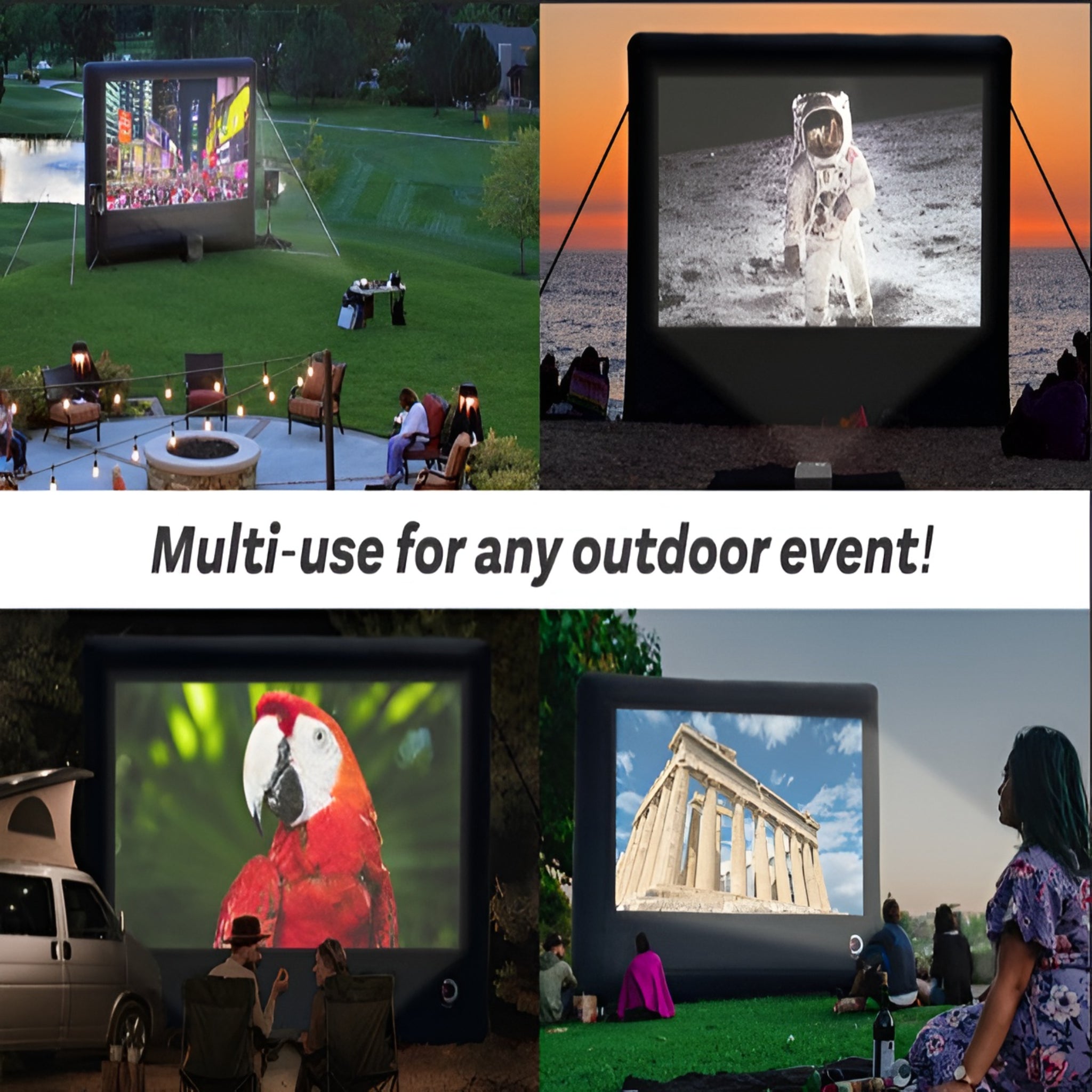 Elite Outdoor Movies Home 20' Inflatable Screen