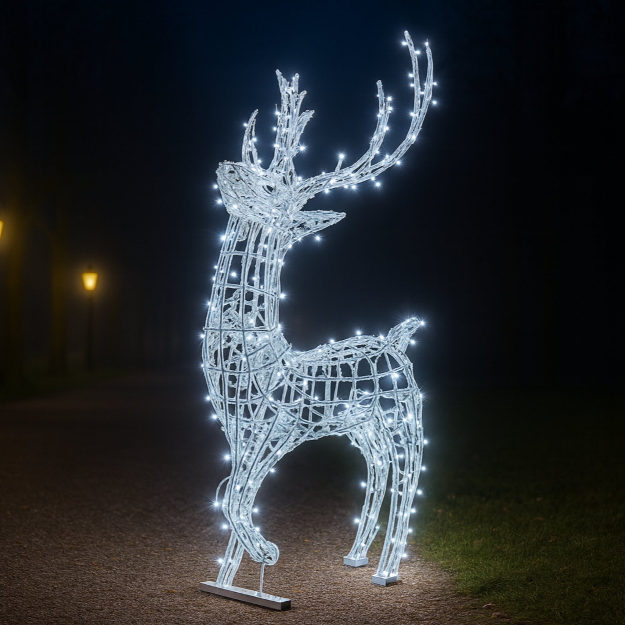Giant Pre-Lit LED Reindeer