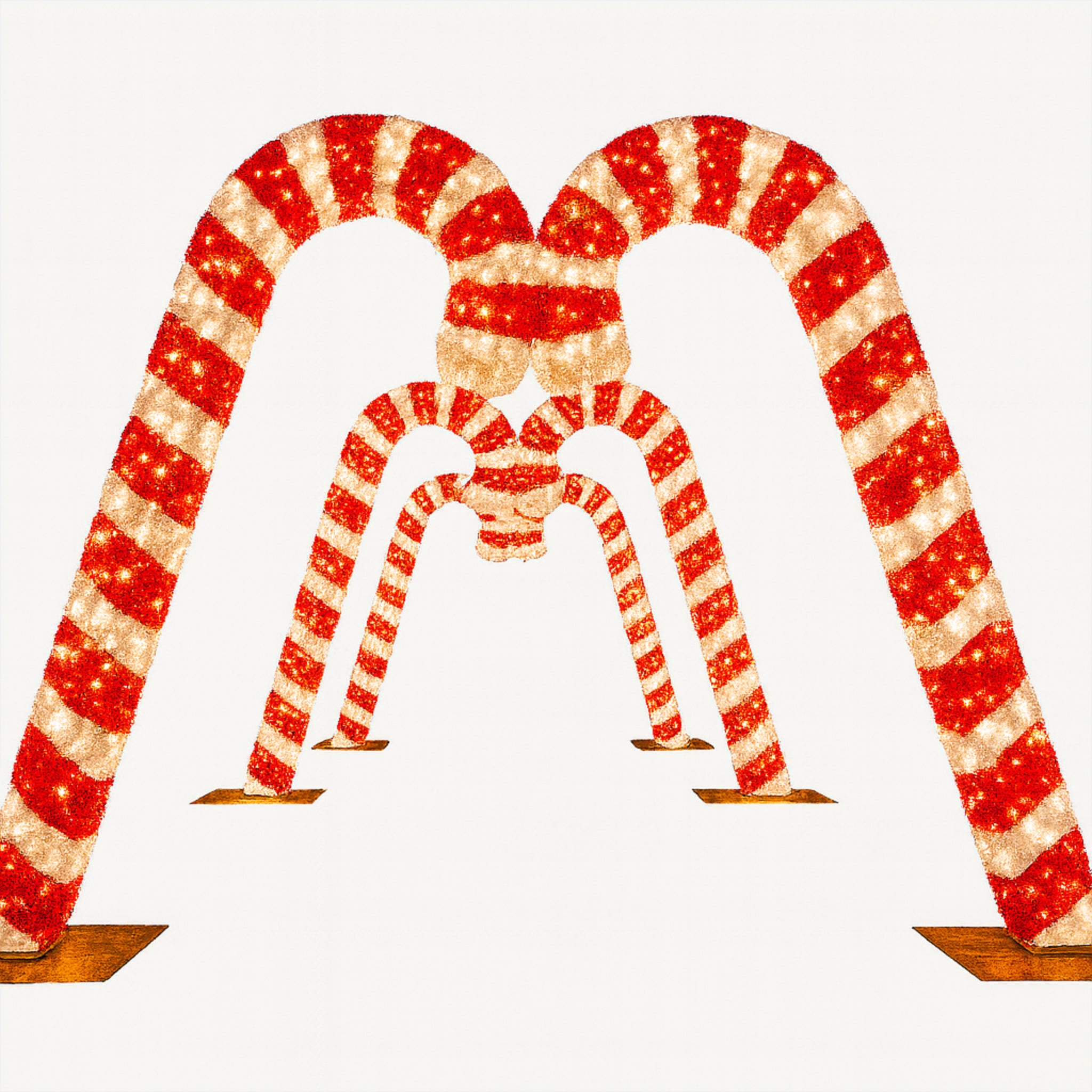 Giant Pre-Lit LED Walk-Through Candy Canes Archway
