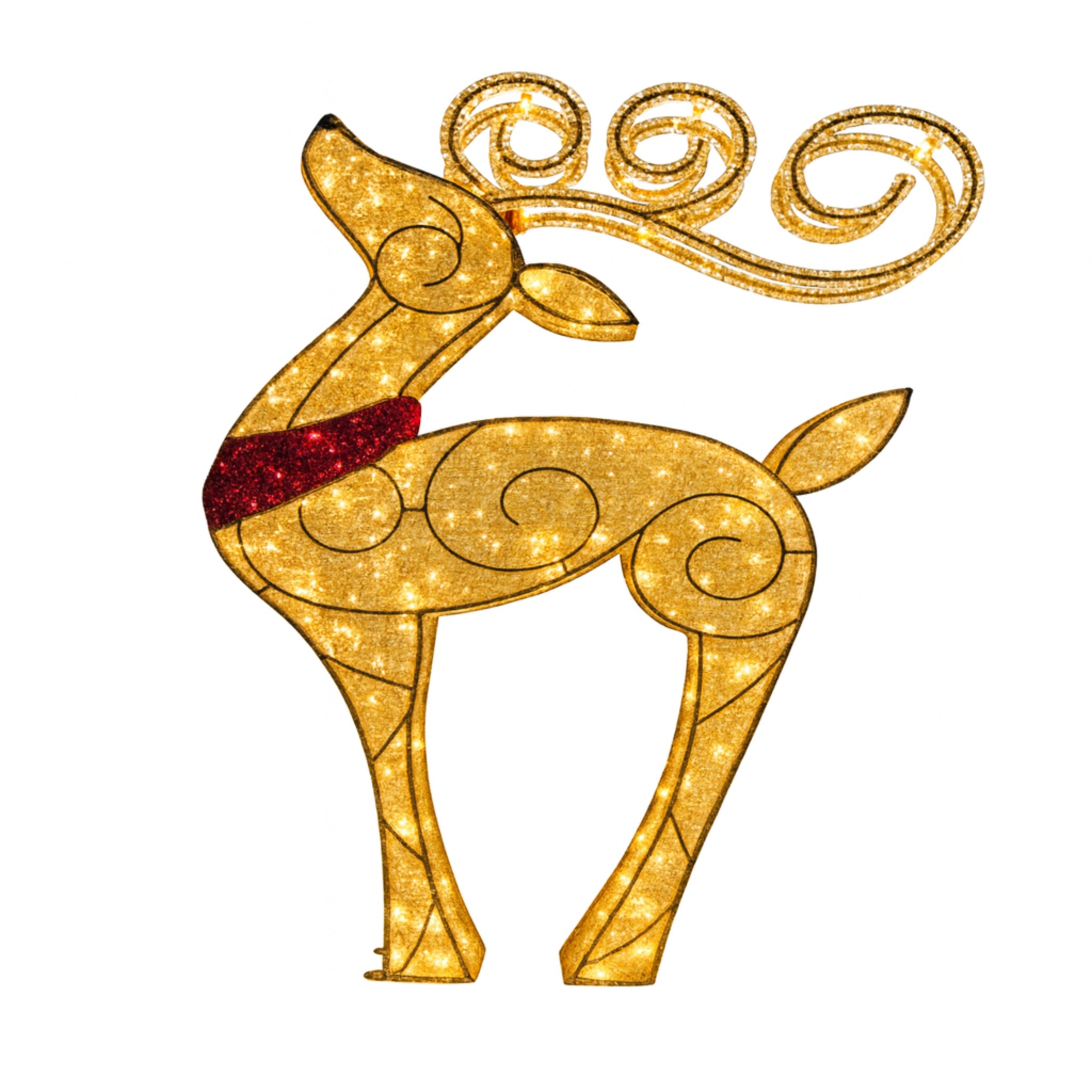 Large Pre-Lit LED Fancy Reindeer