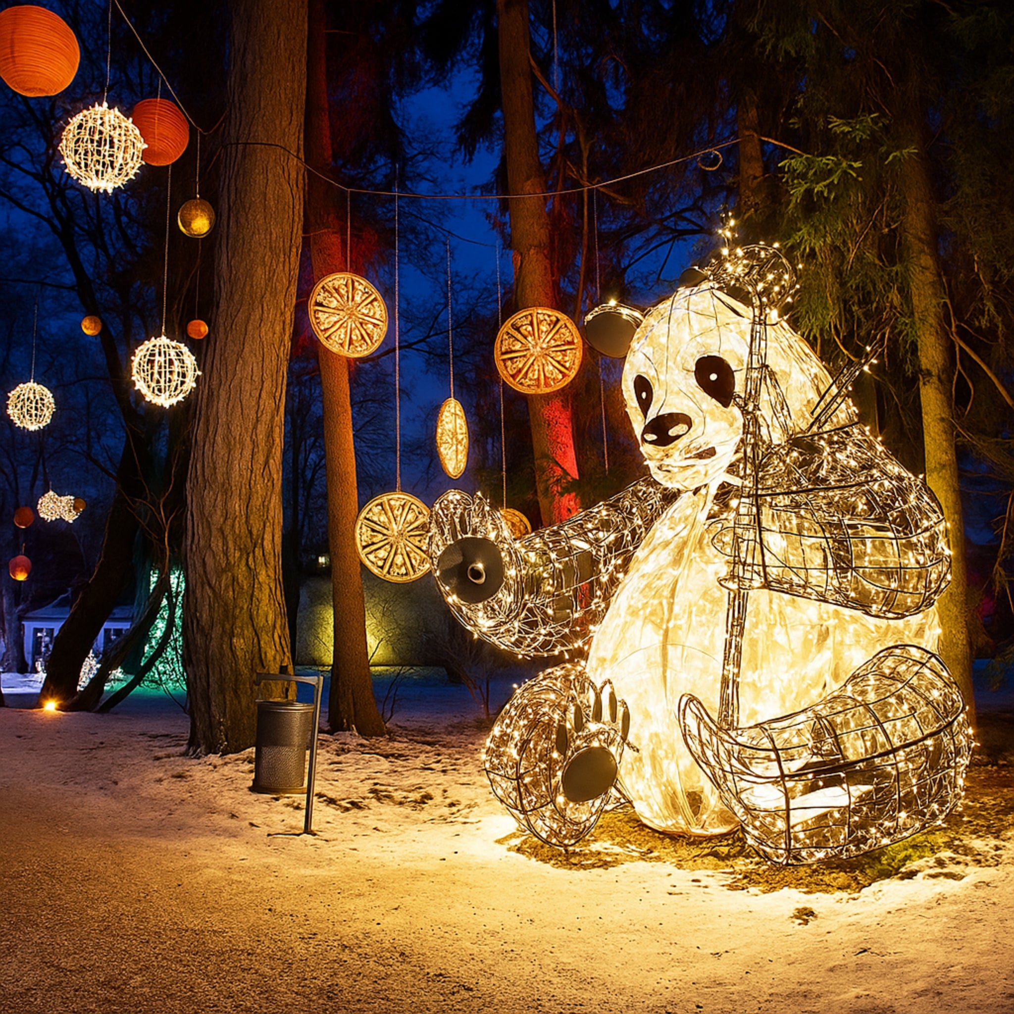 Giant Pre-Lit LED Panda