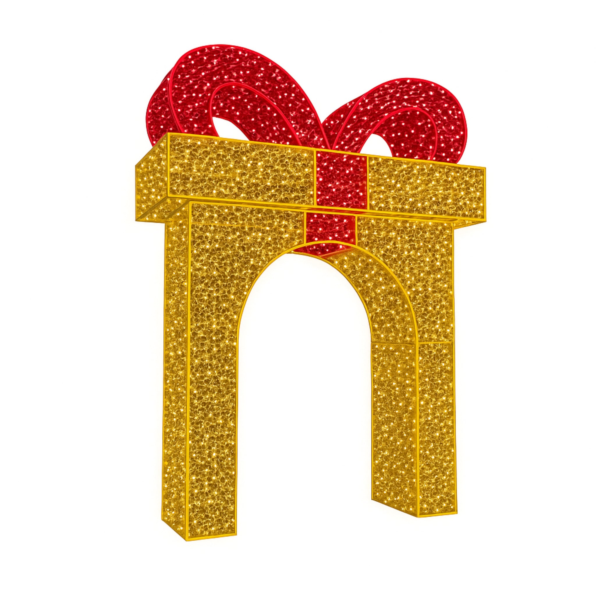 Giant Pre-Lit LED Walk-Through Gift Box Arch