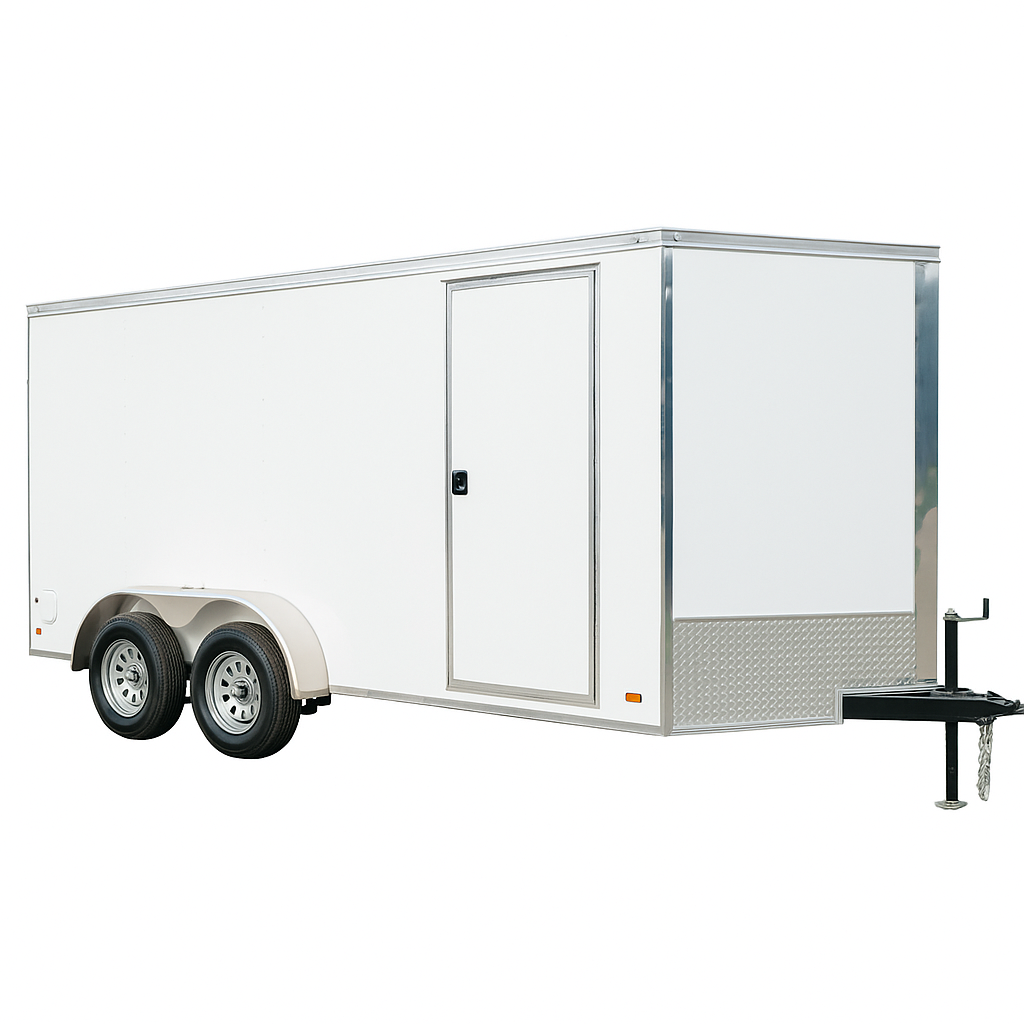16' Expanded Model Enclosed SOLAR POWERED Offgrid Self-Sufficient Trailer - BASE MODEL w Expanded 10K Split Phase 120V/240V OMO E-Line Inverter + 10.24kWh OMO E-Line Lithium Battery