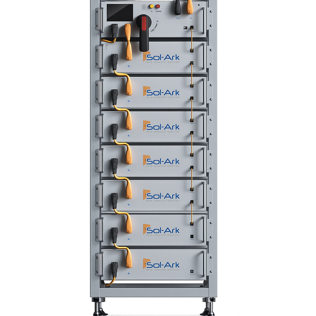 Commercial 240KW Solar Array - 3 Phase 480V Solar Kit + 4x 60K 480V Sol-Ark Inverter + 4x60KW Sol-Ark INDOOR Lithium Battery +242KW Solar with Ground Mount and Wiring
