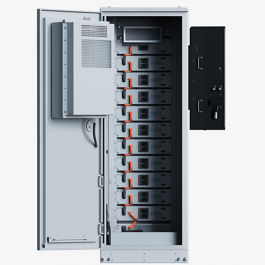 Commercial 60KW Solar Array - 3 Phase 480V Solar Kit + 60K 480V Sol-Ark Inverter + 60KW Sol-Ark OUTDOOR Lithium Battery +60.5KW Solar with Ground Mount and Wiring