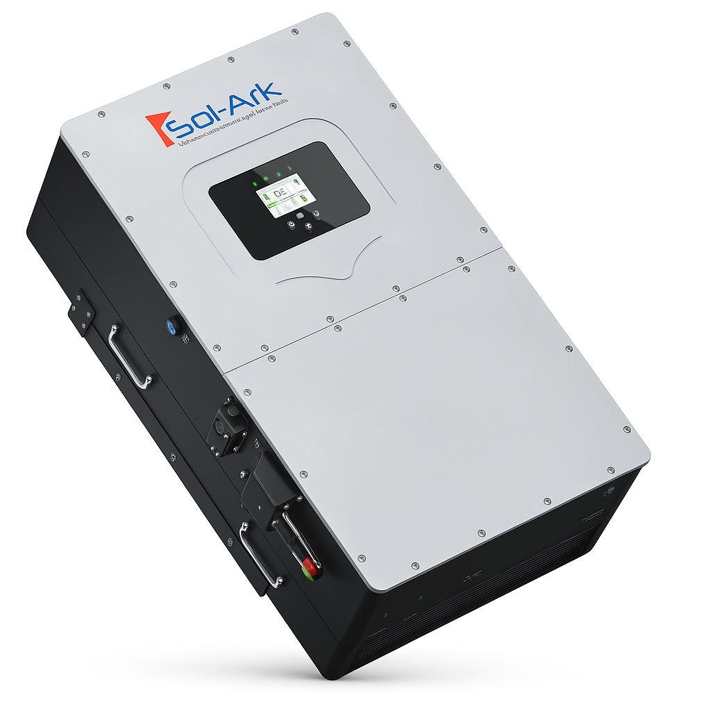 Commercial 60KW Solar Array - 3 Phase 208V Solar Kit + 2x 30K 208V Sol-Ark Inverter + 2x 60KW Sol-Ark OUTDOOR Lithium Battery +59.4KW Solar with Ground Mount and Wiring