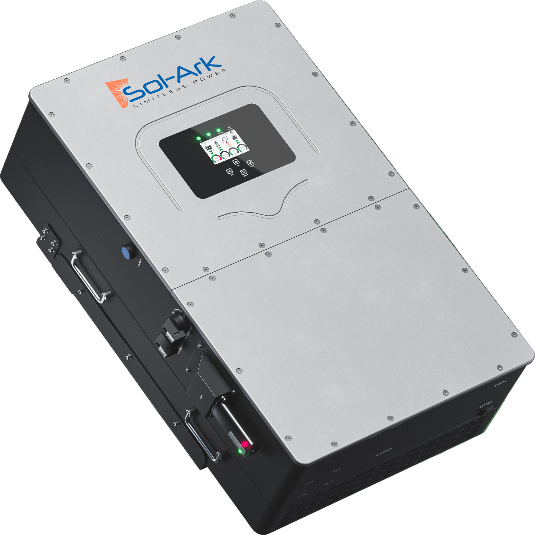 Commercial 120KW Solar Array - 3 Phase 208V Solar Kit + 4x 30K 208V Sol-Ark Inverter + 4x 60KW Sol-Ark OUTDOOR Lithium Battery +118.8KW Solar with Ground Mount and Wiring