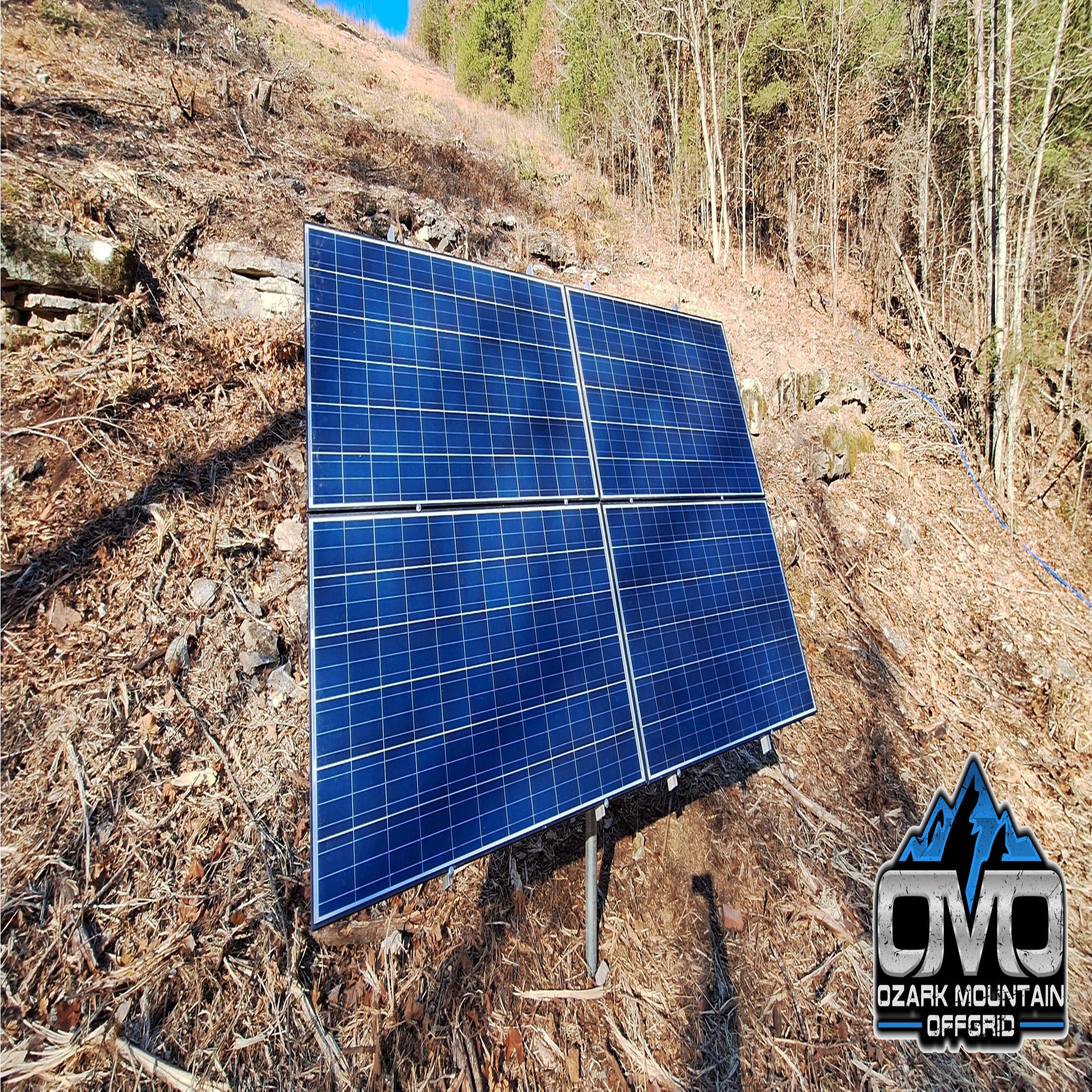 Adjustable Solar Panel 3" Pole Mount - 4x Solar Panels (Without Modules)