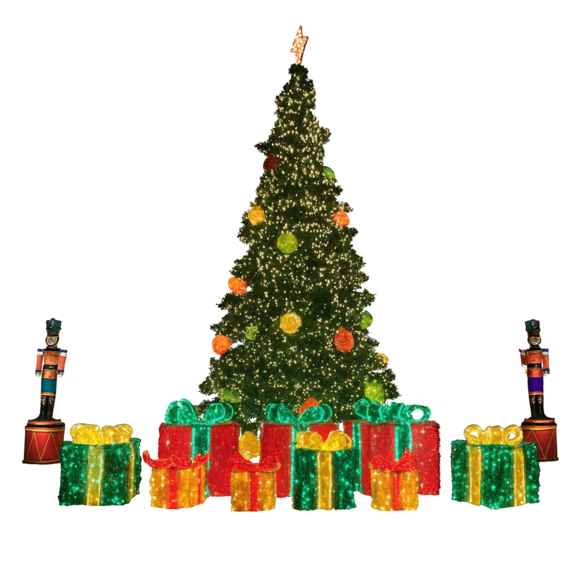 Artificial Christmas Tower Tree with 5MM LED Lights