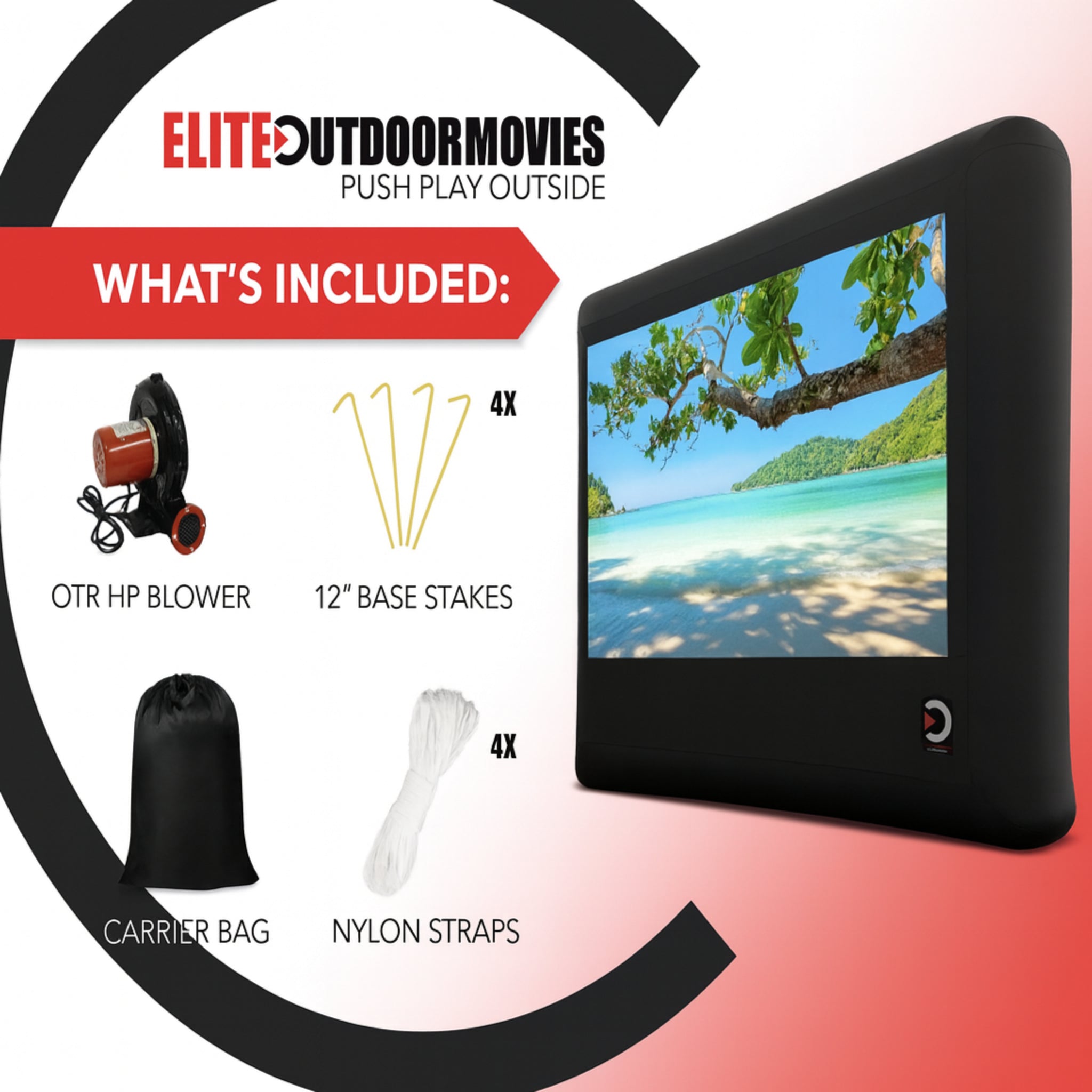 Elite Outdoor Movies 13' Nano Outdoor Cinema System
