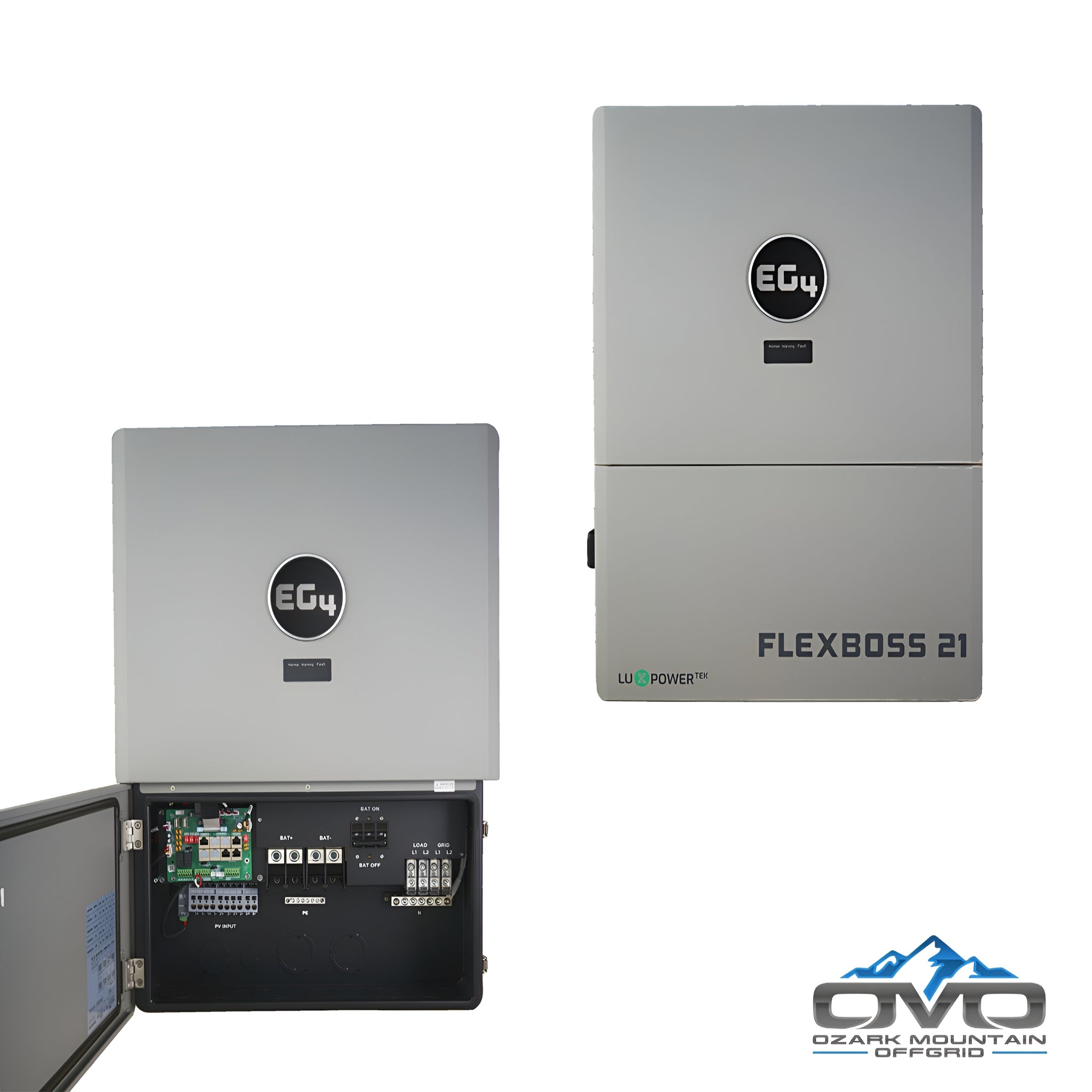12KW Complete Offgrid Solar Kit + EG4 FlexBOSS21 + 2x 14.3KW 48V EG4 Lithium Indoor Wall Battery + 13.2KW Solar with Ground Mount and Wiring