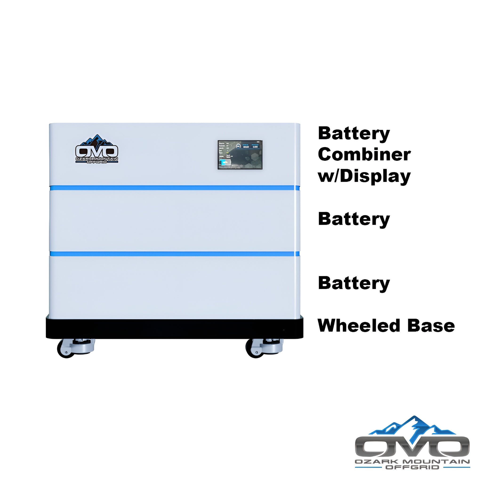 2.2KW Complete Offgrid Solar Kit + 5K Sol-Ark Inverter + 10.24KW OMO Stack Lithium Battery +2.2KW Solar with Mounting Rails and Wiring