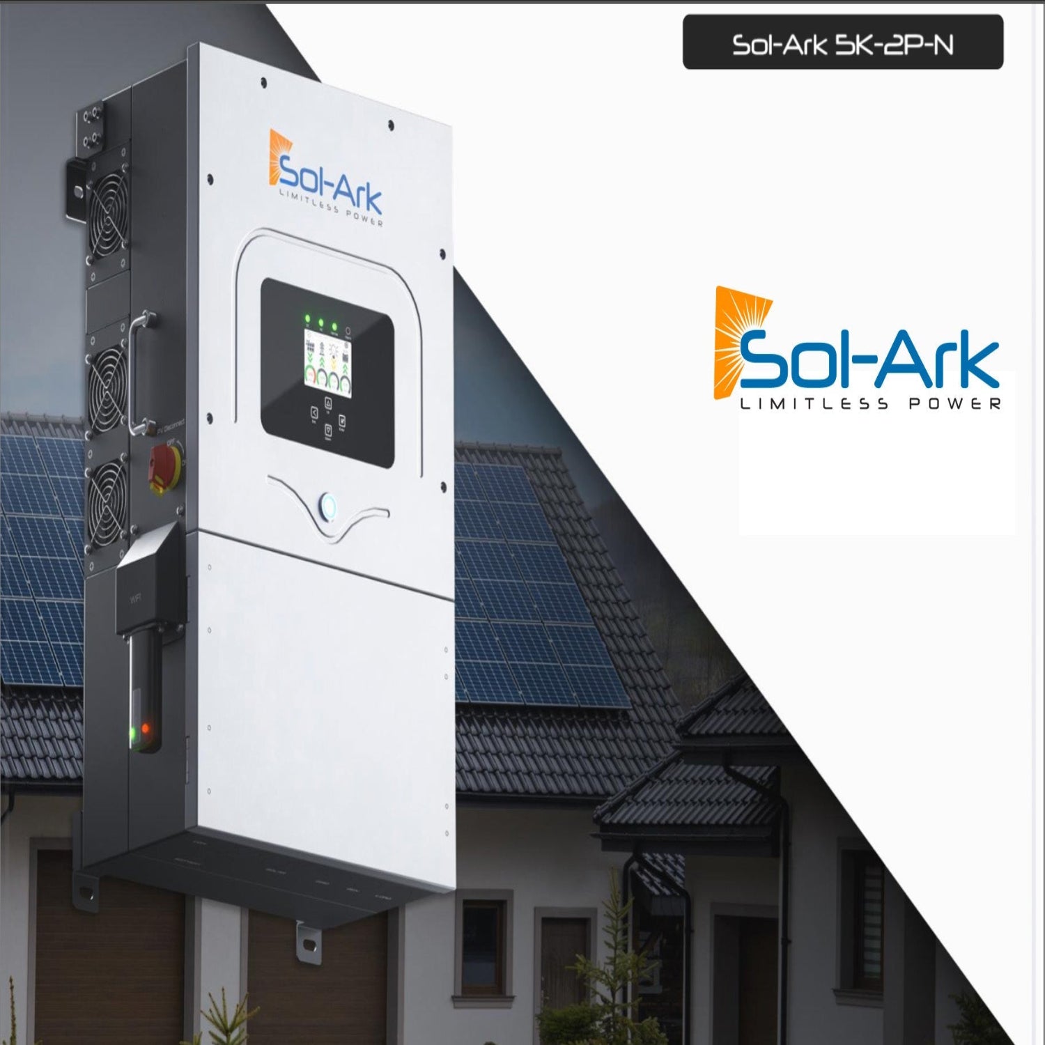 3.3KW Complete Offgrid Solar Kit + 5K Sol-Ark Inverter + 20.48KW OMO Stack Lithium Battery +2.2KW Solar with Mounting Rails and Wiring